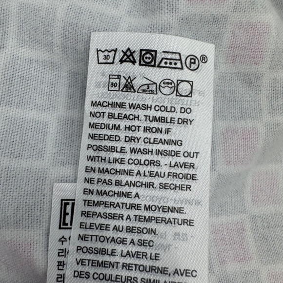 Levis Hoodie Men Large NEW Pink Gray Checker Pullover Skateboarding Sweatshirt - Picture 9 of 11